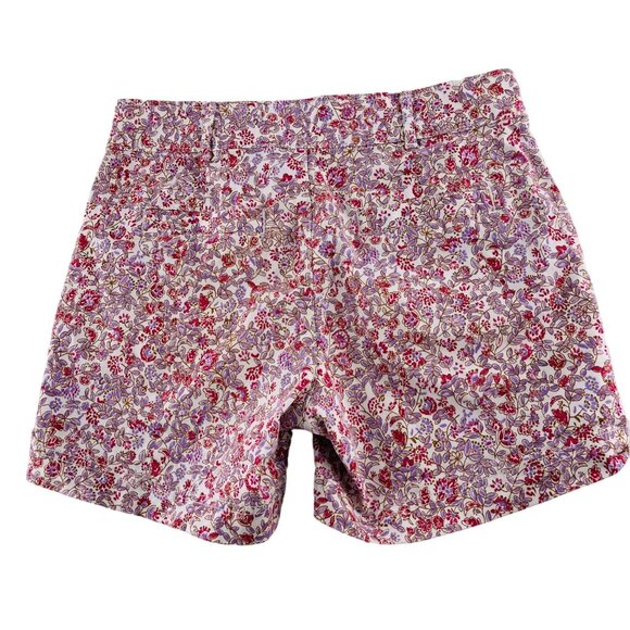 Gap Womens Floral Print Chino Shorts Size 6 Pink Purple 4" inseam - Picture 6 of 6